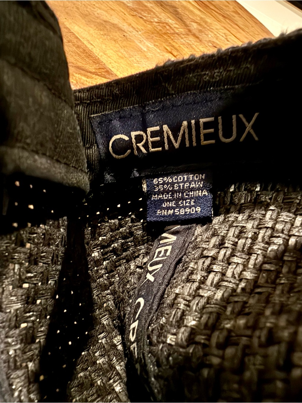 Daniel Cremieux Black Woven Baseball Cap - Picture 3 of 4